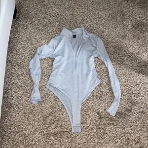 Gray bodysuit